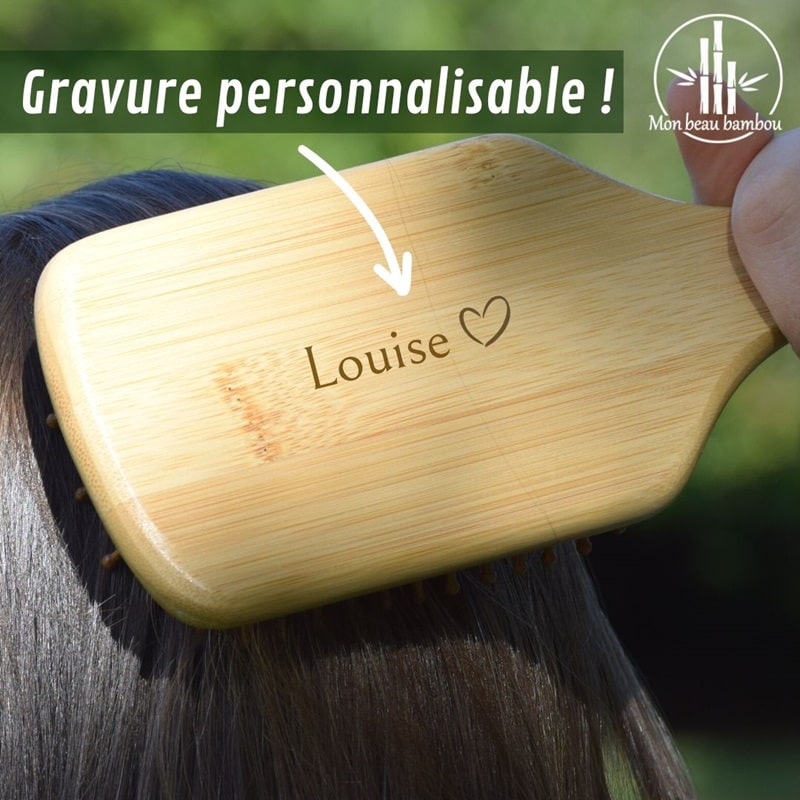 Brosse à Cheveux de luxe en Bambou 100% naturelle - Ovale - GREEN 724 -  Natureo Shop