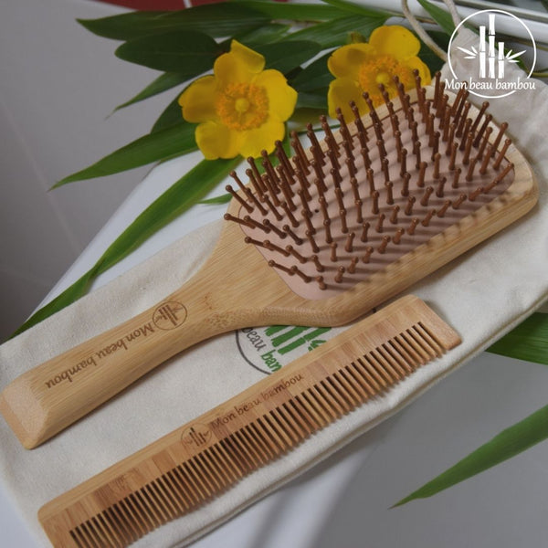 Achat Peigne en bambou durable pour cheveux bouclés - modèle grossier en  gros